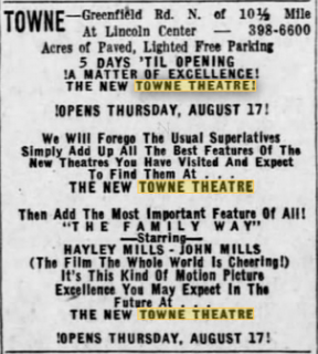 Towne Theatres 4 - 1967 OPENING AD